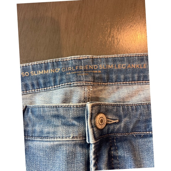 Chicos So Slimming Girlfriend Slim  Ankle Jeans Floral Embellished Distressed 12 - Picture 3 of 5